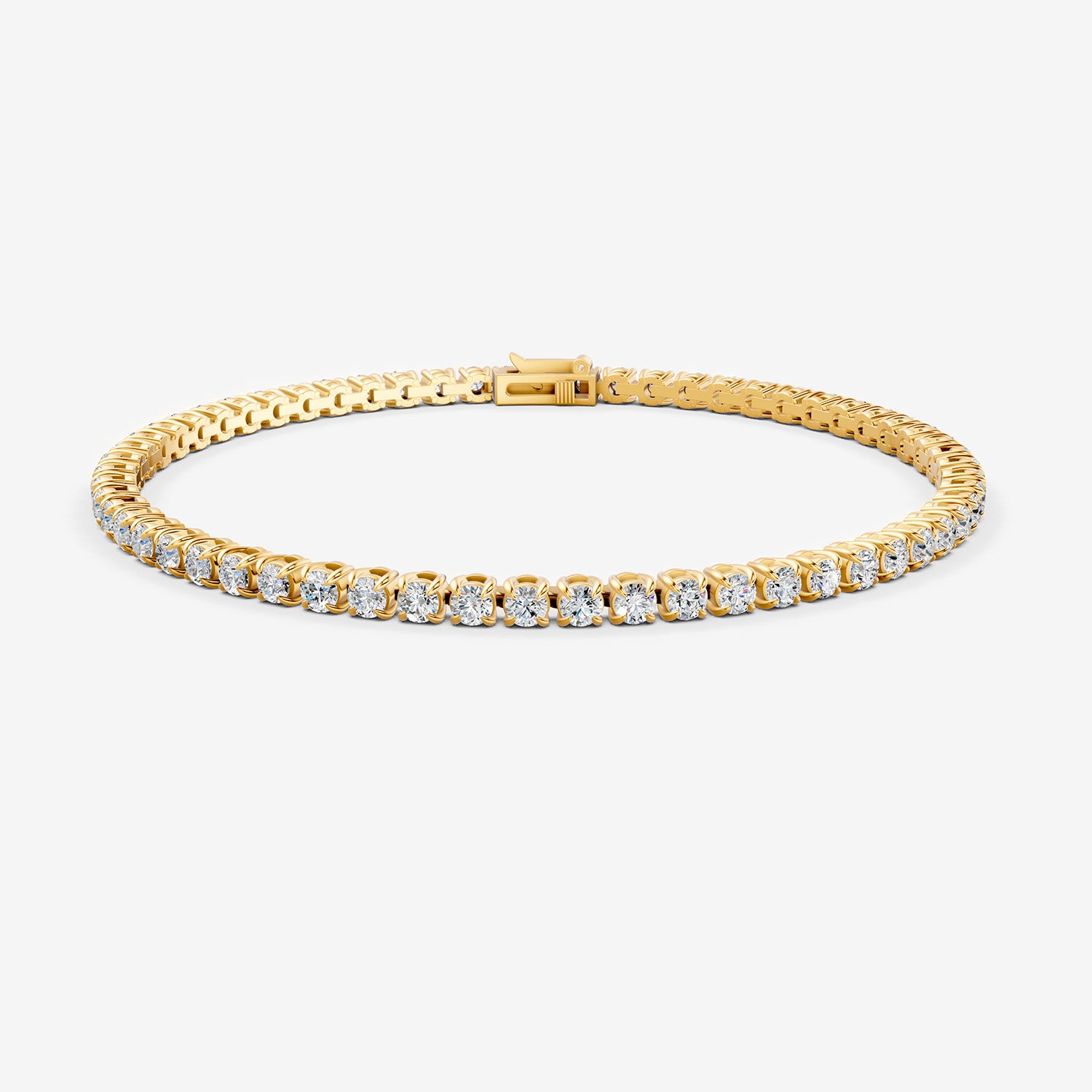 Classic 12 Carat Tennis Bracelet in 18K Yellow Gold