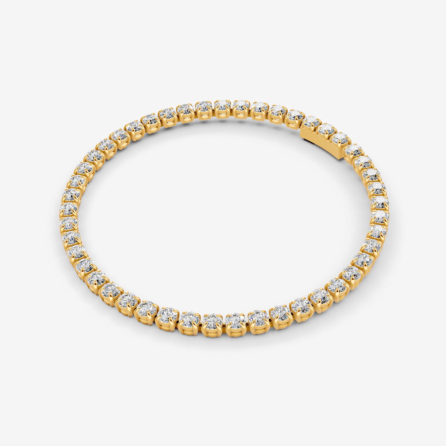 Classic 7 Carat Tennis Bracelet in 18K Yellow Gold