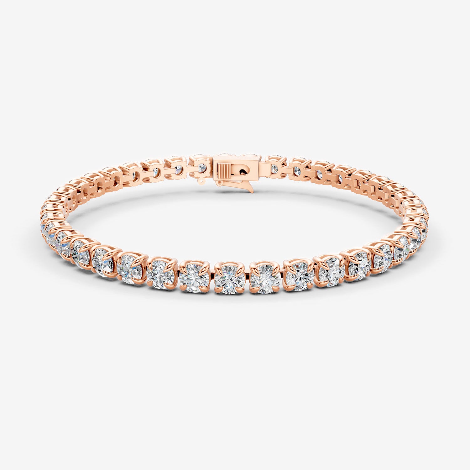 Classic 20 Carat Tennis Bracelet in 18K Rose Gold