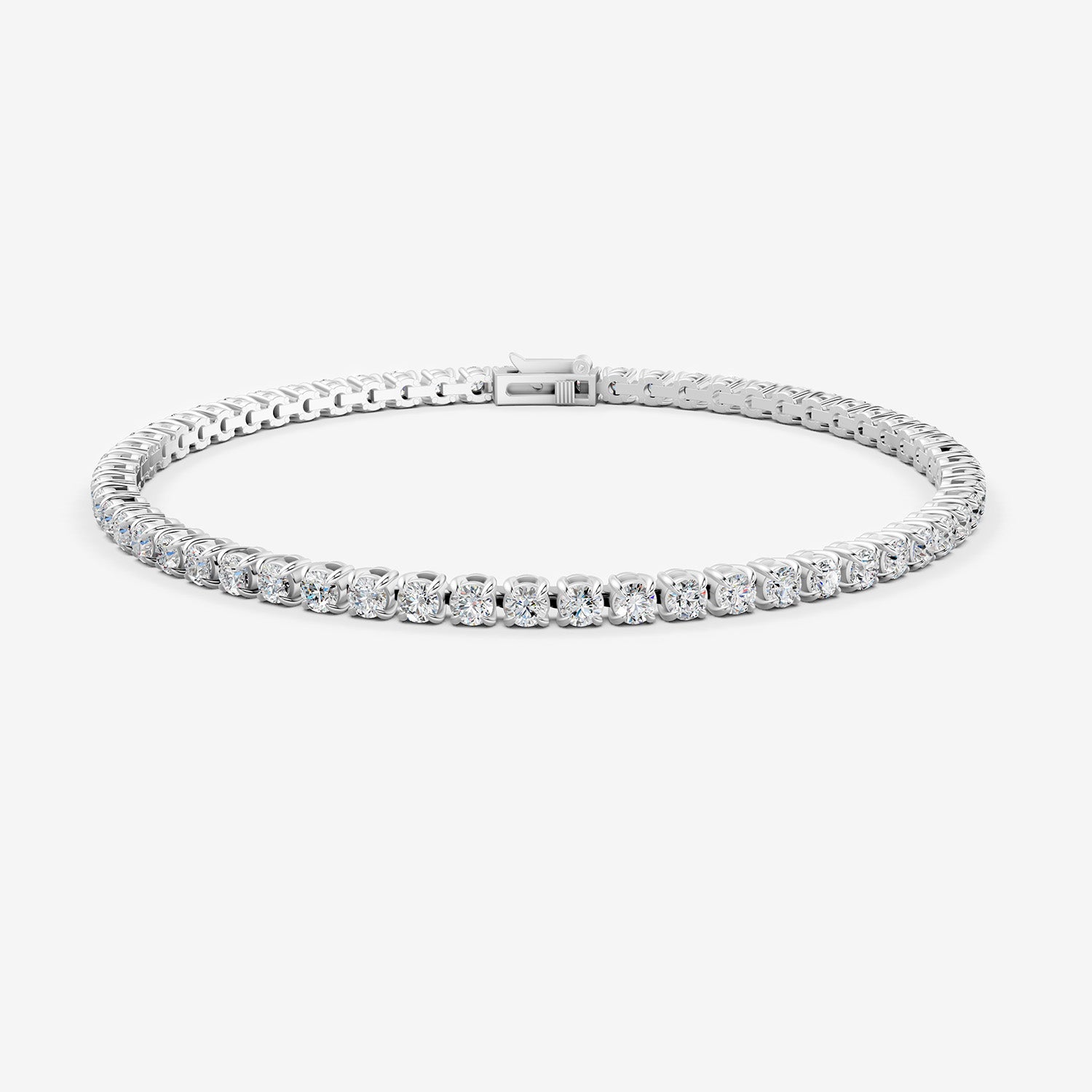 Classic 10 Carat Tennis Bracelet in 18K White Gold