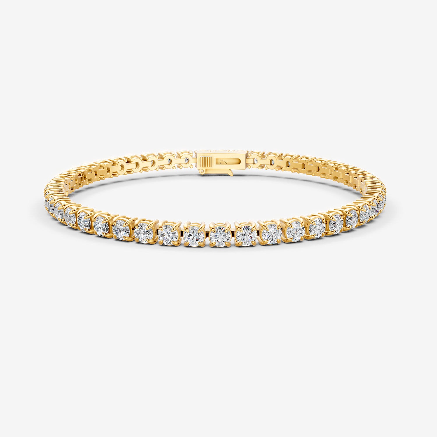 Classic 5 Carat Tennis Bracelet in 18K Yellow Gold