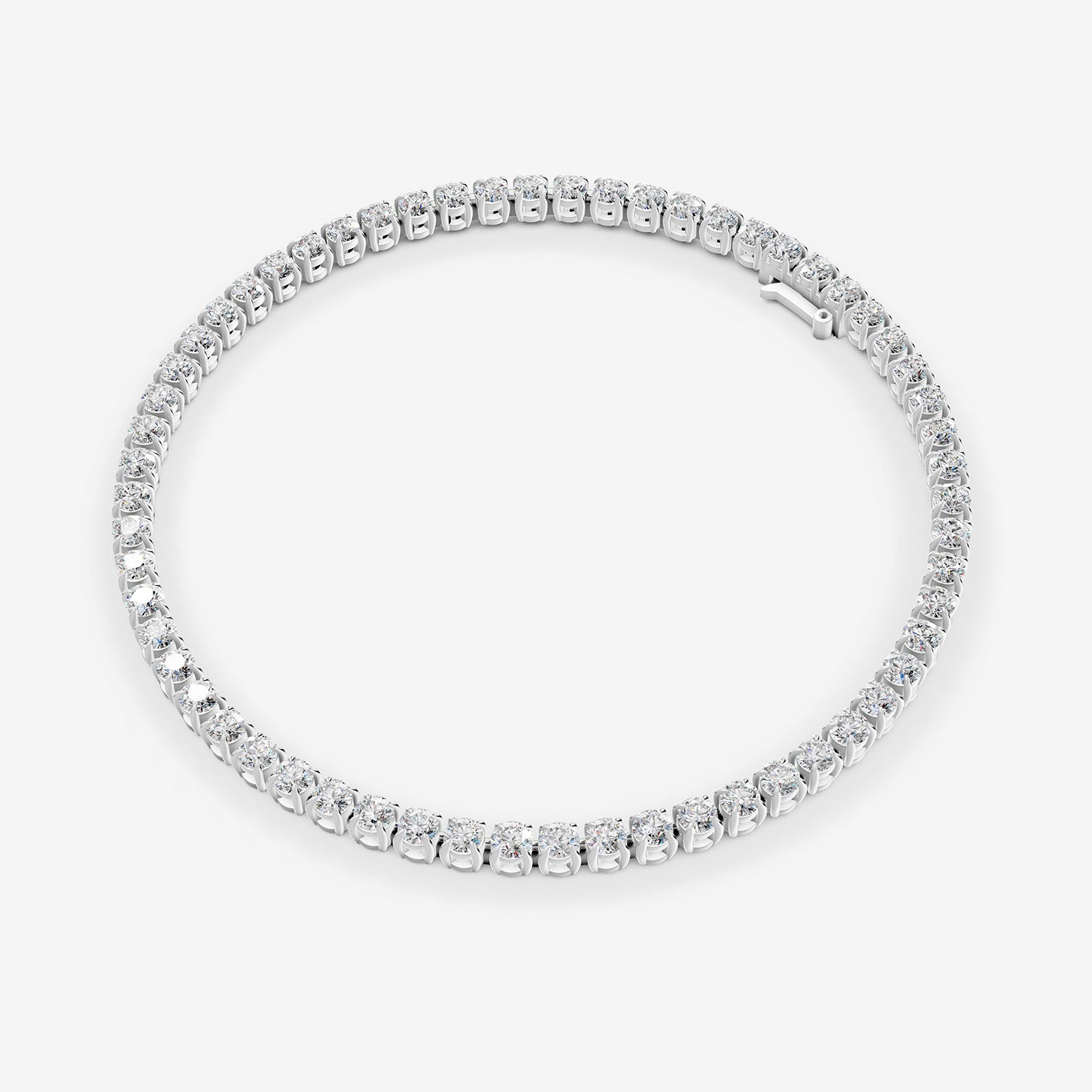 Classic 10 Carat Tennis Bracelet in 18K White Gold