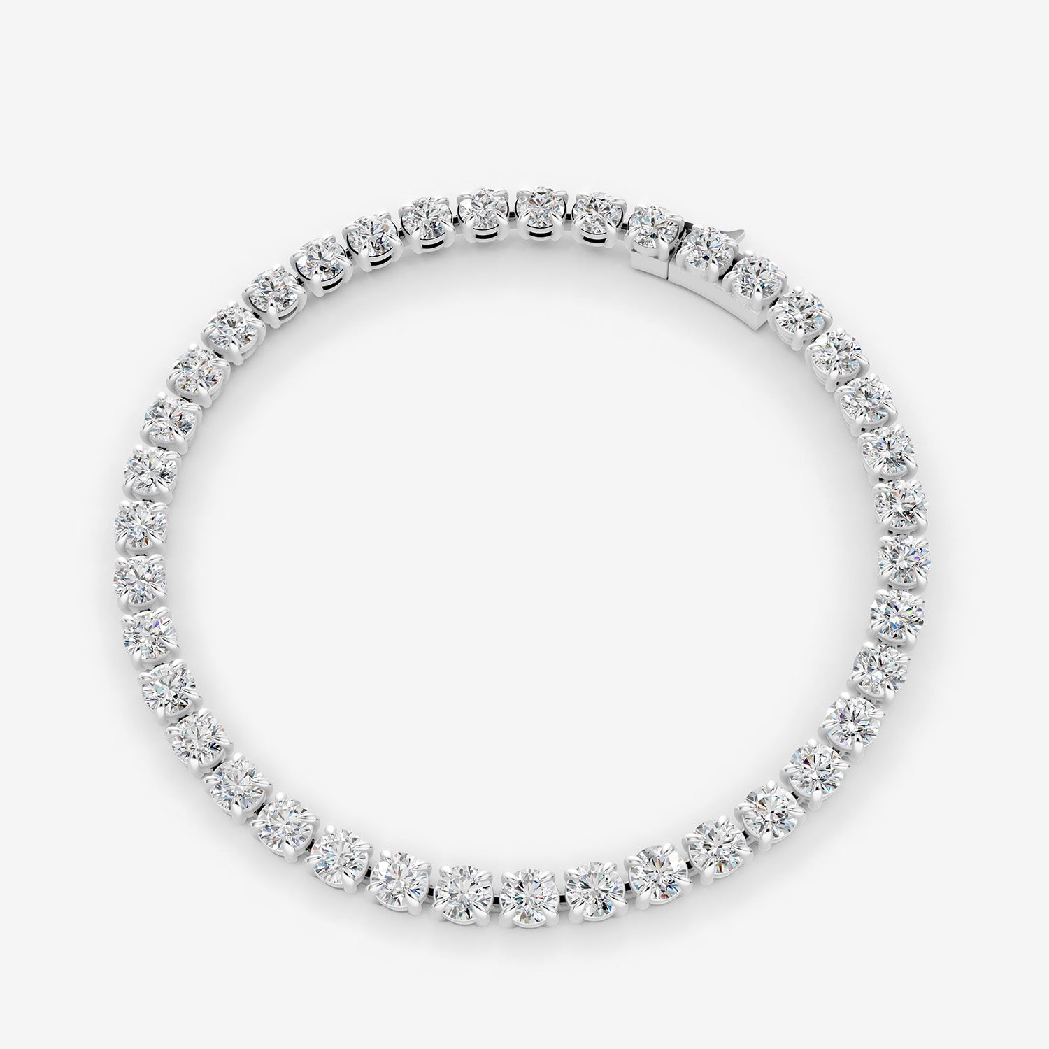 Classic 15 Carat Tennis Bracelet in 18K White Gold