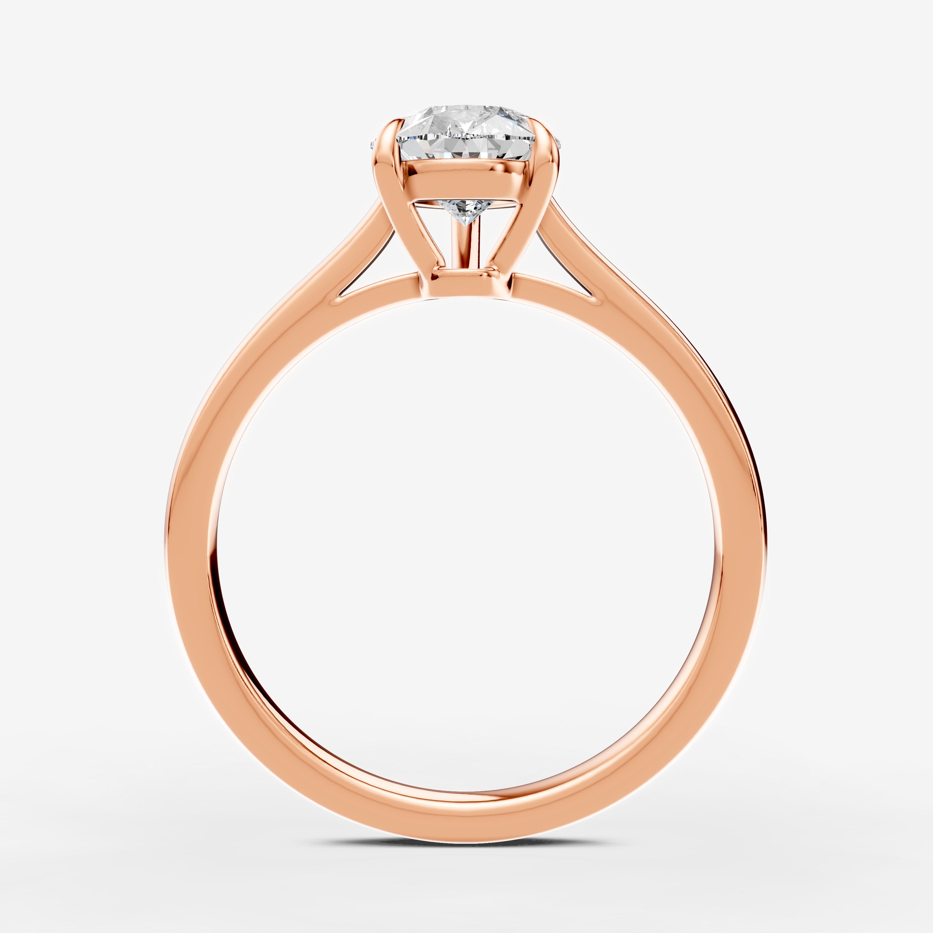 Classic Pear Solitaire Ring in 18K Rose Gold